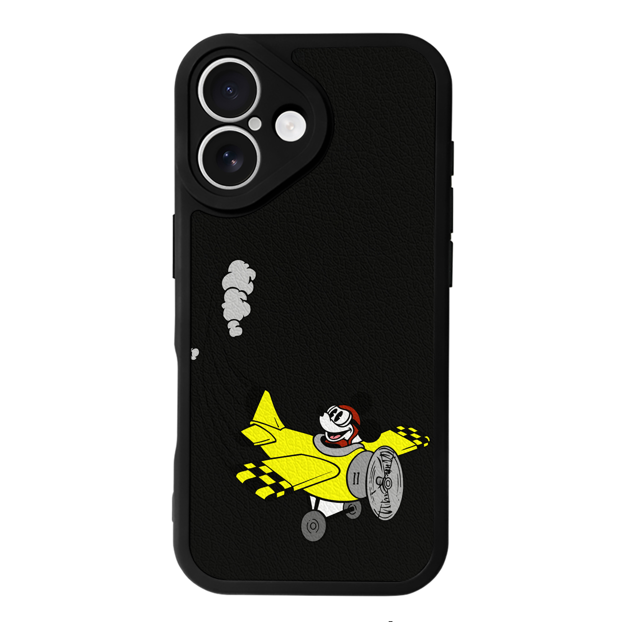 （画像用） ミッキーマウス Mickey Mouse 【iPhone 16シリーズ対応】シリコンスマホケース（レザー調） 材質：シリコン